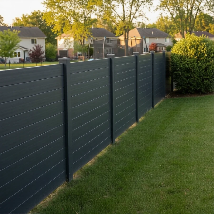 Durable wood privacy fence panels protecting a family home in Oktibbeha County, Mississippi