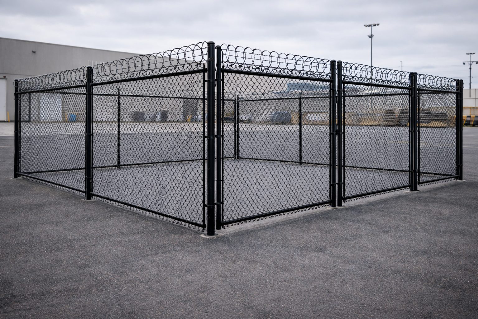 Chain link security gate for commercial perimeter access control at Mississippi business sites