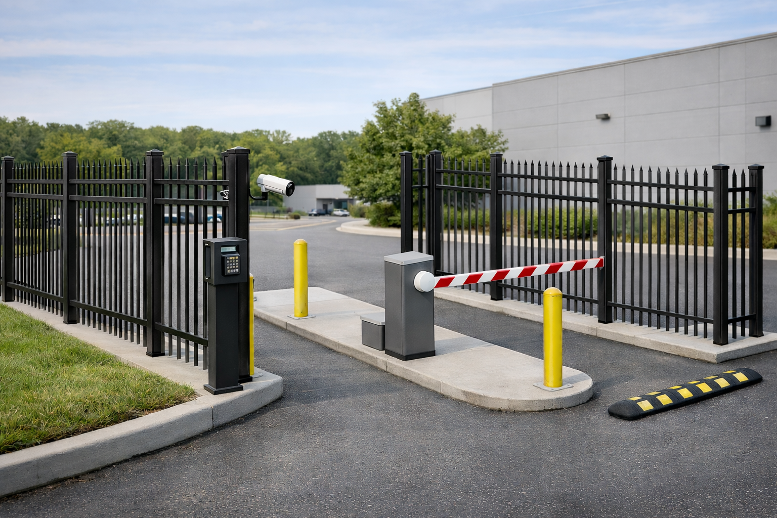 Traffic arm barrier gate for controlling vehicle access at parking lots and commercial entries